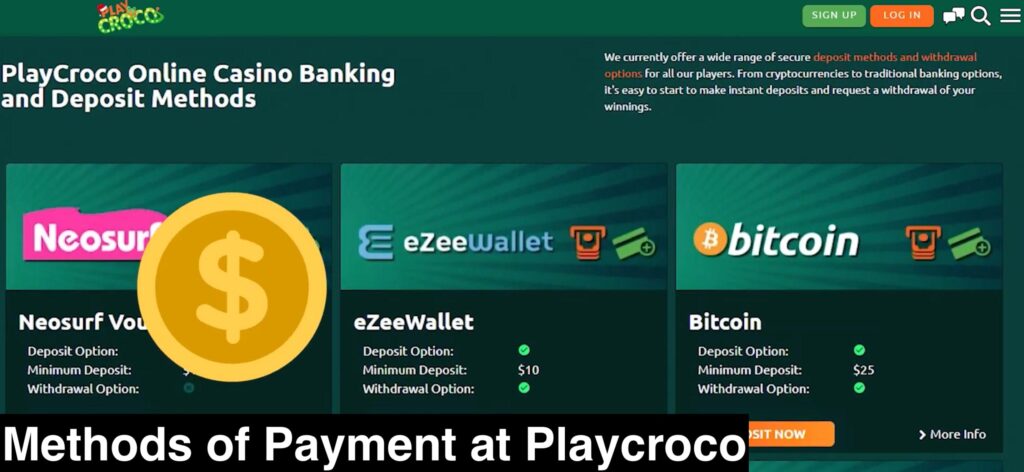 Payment at Playcrocos